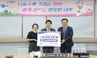 명지병원, 고양시 저소득층 추석명절 지원 성금 1천만 원 전달